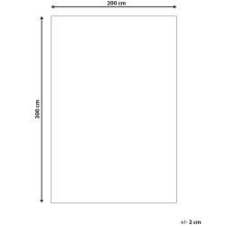Dywan z juty 200 x 300 cm beżowo-czarny DEDEPINARI