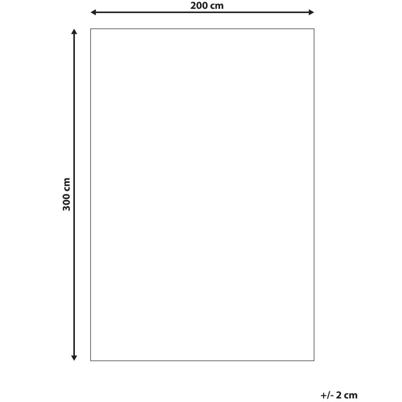 Dywan z juty 200 x 300 cm beżowo-czarny DEDEPINARI