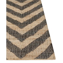 Dywan z juty 200 x 300 cm beżowo-czarny DEDEPINARI