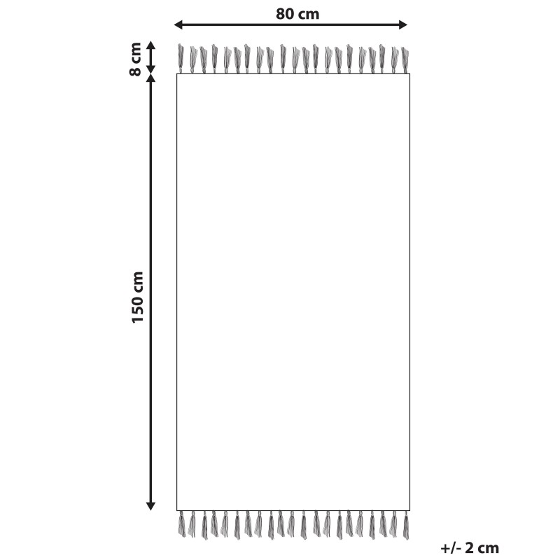 Dywan bawełniany 80 x 150 cm niebiesko-biały ANSAR