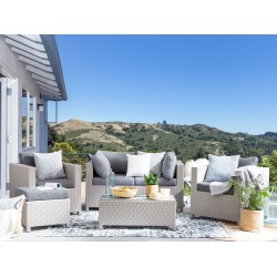 Komplet poszewek na poduchy ogrodowe MILANO Szary