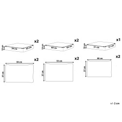 Komplet poszewek na poduchy ogrodowe MILANO Szary
