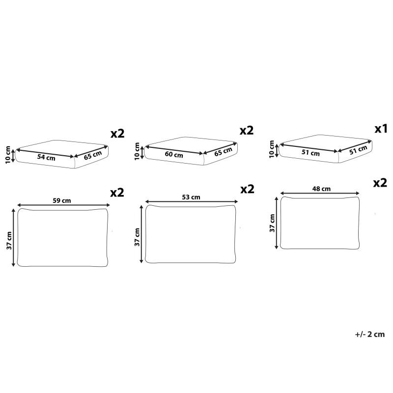 Komplet poszewek na poduchy ogrodowe MILANO Szary