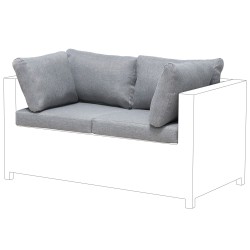 Komplet poszewek na poduchy ogrodowe MILANO Szary