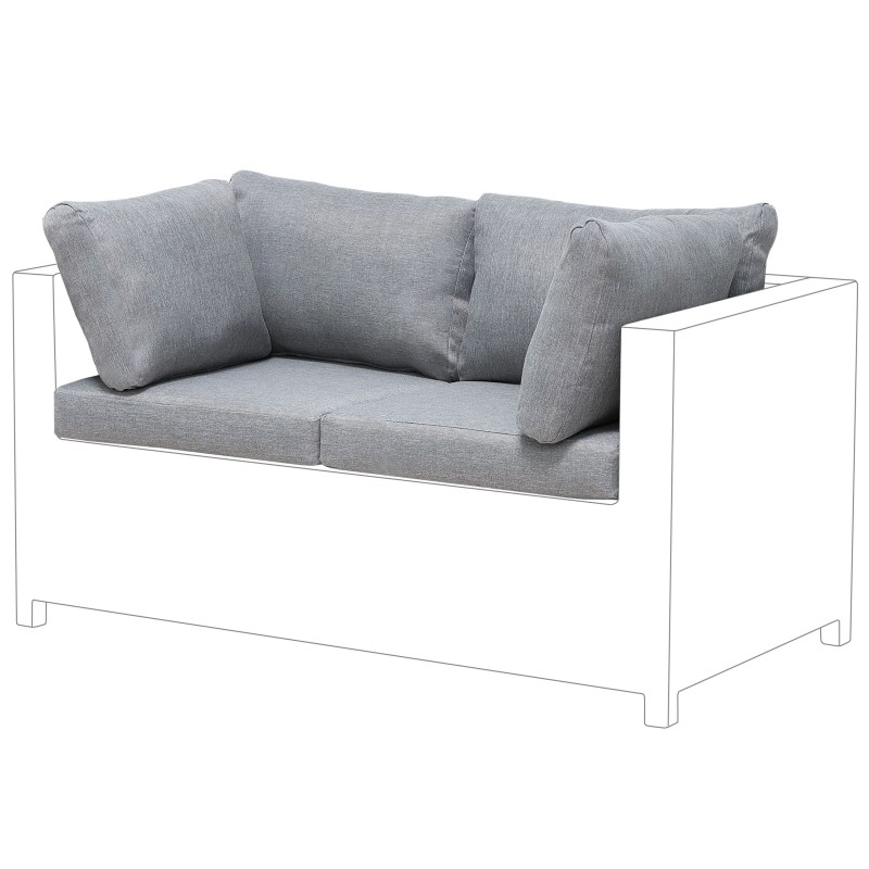 Komplet poszewek na poduchy ogrodowe MILANO Szary