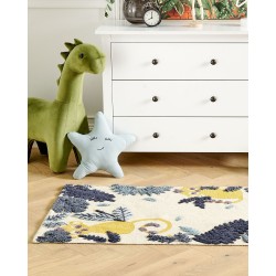 Dywan dziecięcy bawełniany w zwierzęcy wzór 80 x 150 cm wielokolorowy NAIBOS