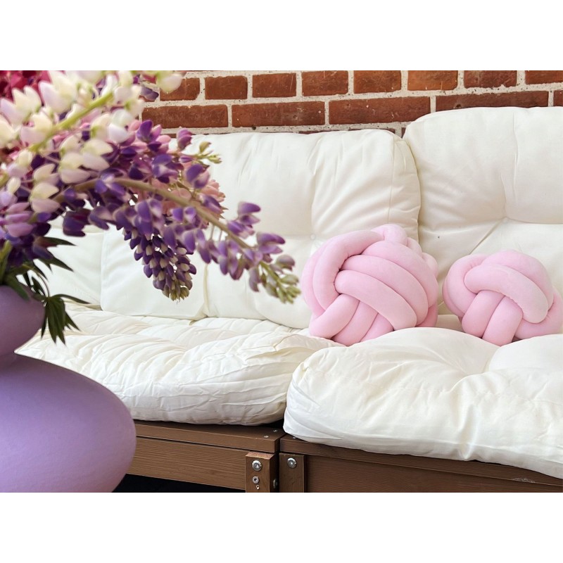 Poduszka dekoracyjna MALNI Welur 30 x 30 cm Różowy Jednolity