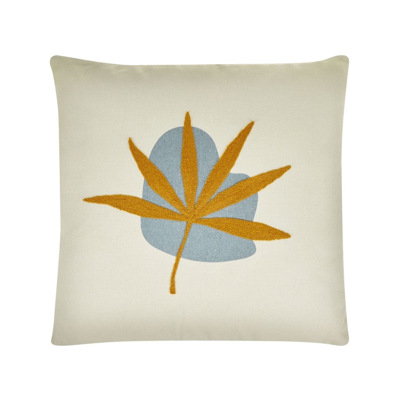 Zestaw 2 poduszek dekoracyjnych DAVALLIA 45 x 45 cm Beżowy Wzór roślinny