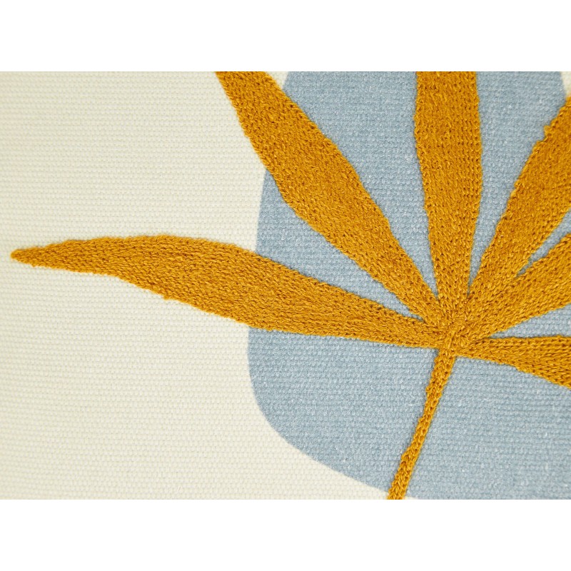 Zestaw 2 poduszek dekoracyjnych DAVALLIA 45 x 45 cm Beżowy Wzór roślinny