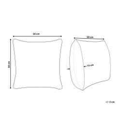 Poduszka dekoracyjna OUJDA Bawełna 50 x 50 cm Różowe złoto Wzór geometryczny