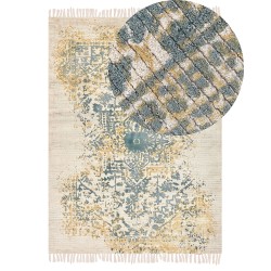 Dywan z wiskozy 140 x 200 cm żółto-zielony BOYALI