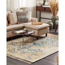 Dywan z wiskozy 140 x 200 cm żółto-zielony BOYALI