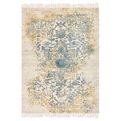 Dywan z wiskozy 140 x 200 cm żółto-zielony BOYALI