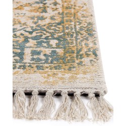 Dywan z wiskozy 140 x 200 cm żółto-zielony BOYALI