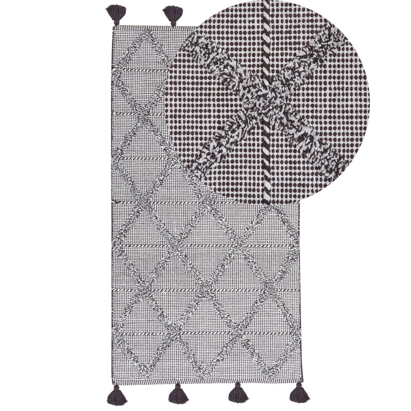 Dywan bawełniany 80 x 150 cm brązowy TUZLA