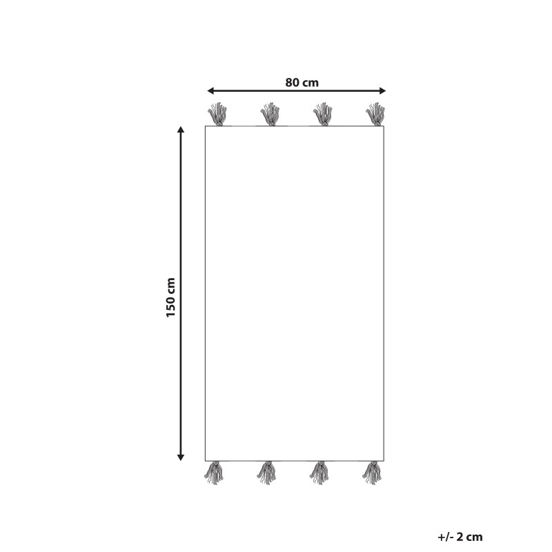Dywan bawełniany 80 x 150 cm brązowy TUZLA