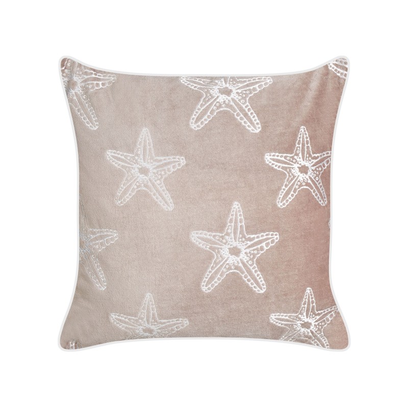 Zestaw 2 poduszek dekoracyjnych CERAMIUM Welur 45 x 45 cm Pastelowy róż Wzór kwiatowy