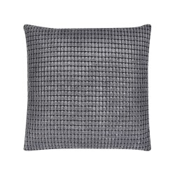 Zestaw 2 poduszek dekoracyjnych ASPIDISTRA Welur 45 x 45 cm Szary Wzór geometryczny