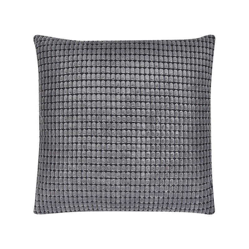 Zestaw 2 poduszek dekoracyjnych ASPIDISTRA Welur 45 x 45 cm Szary Wzór geometryczny