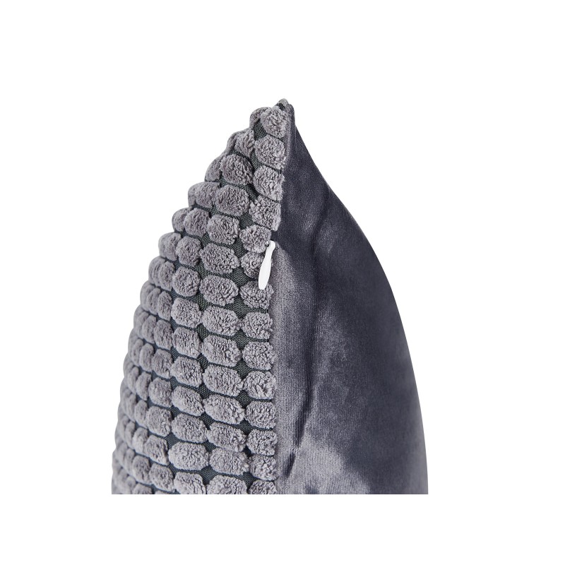 Zestaw 2 poduszek dekoracyjnych ASPIDISTRA Welur 45 x 45 cm Szary Wzór geometryczny