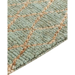 Dywan z juty 200 x 300 cm zielony z beżowym TELLIKAYA