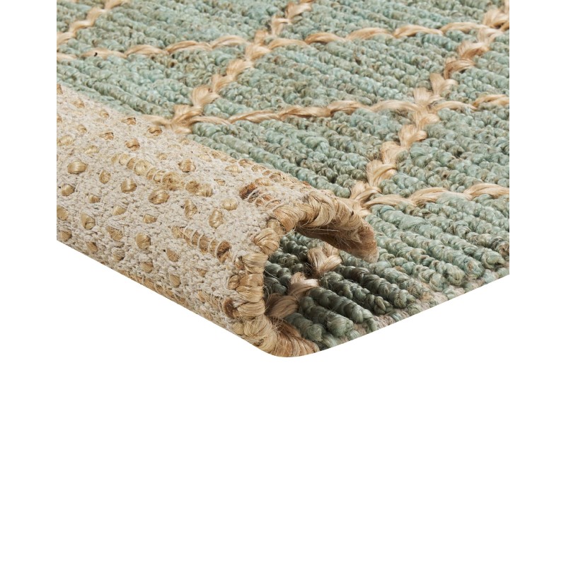 Dywan z juty 200 x 300 cm zielony z beżowym TELLIKAYA