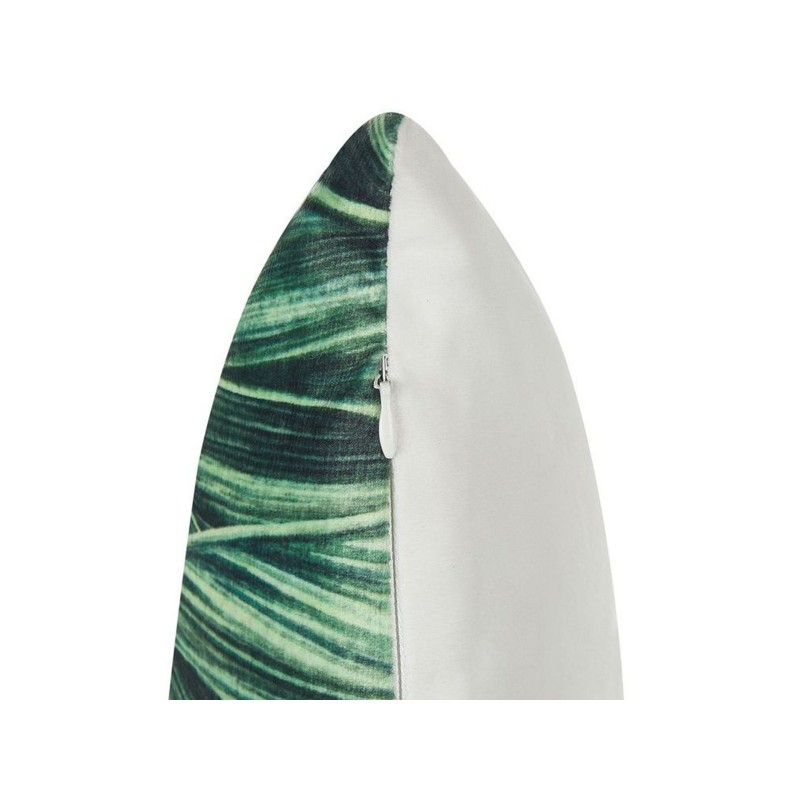 Zestaw 2 poduszek dekoracyjnych DIASCIA Welur 45 x 45 cm Zielony Wzór roślinny