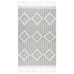 Dywan zewnętrzny 140 x 200 cm szaro-biały TABIAT