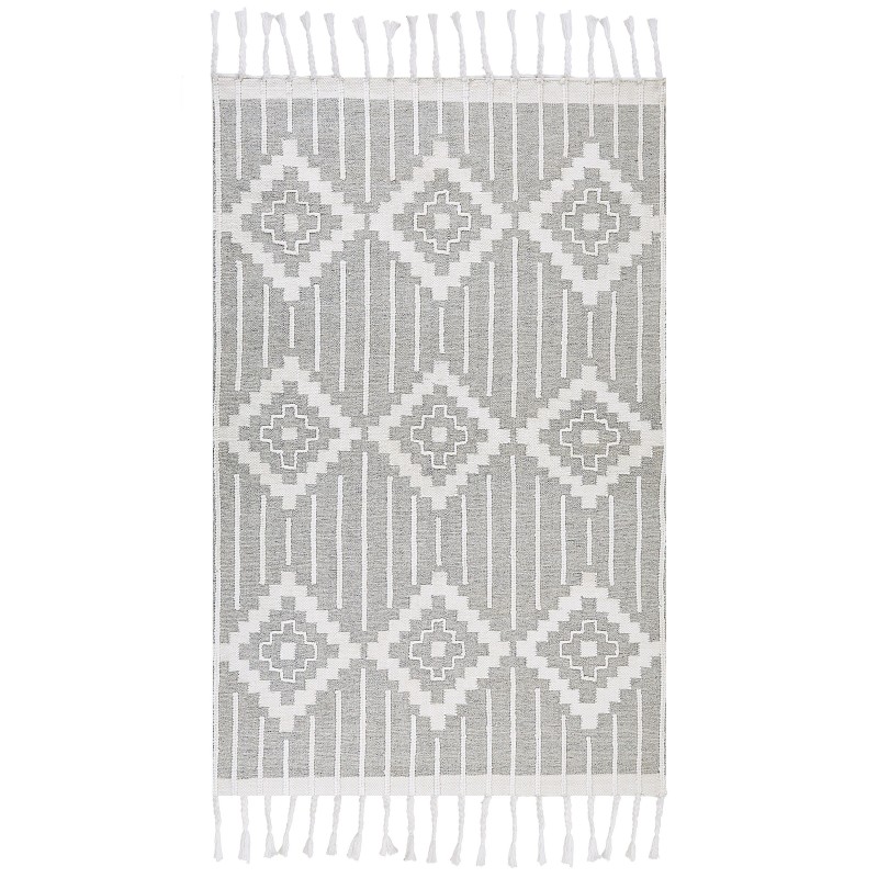 Dywan zewnętrzny 140 x 200 cm szaro-biały TABIAT