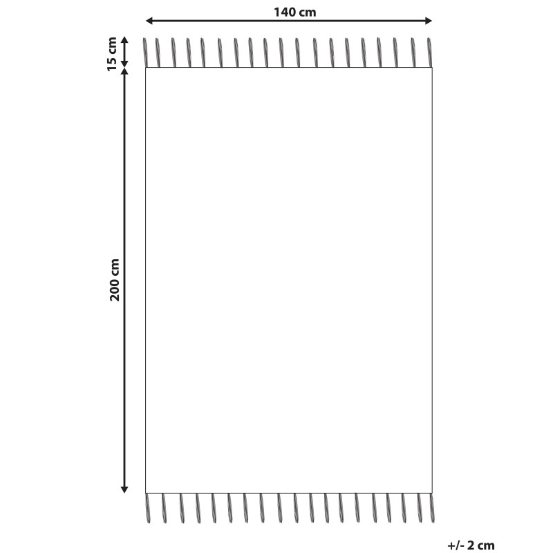 Dywan zewnętrzny 140 x 200 cm szaro-biały TABIAT