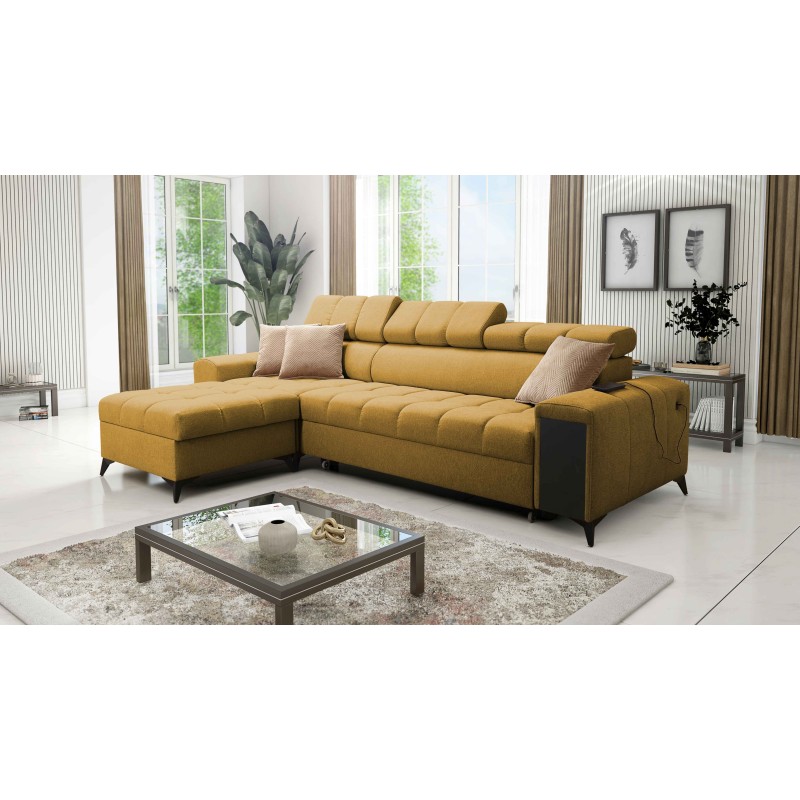 Venna I maxi corner sofa with sleeping function and USB port - Plush, Avra 7