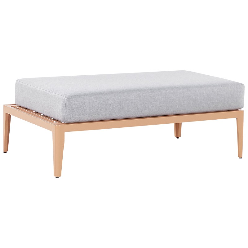 Narożnik ogrodowy ze stolikiem dla 6 osób RIMA III Lewostronny Modułowy Metal Szary