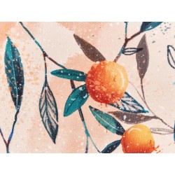 Zestaw 2 poduszek ogrodowych PIALPETTA 40 x 60 cm Pomarańczowy Wzór roślinny