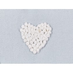 Bawełniana poduszka dekoracyjna w serca 45 x 45 cm szara GAZANIA