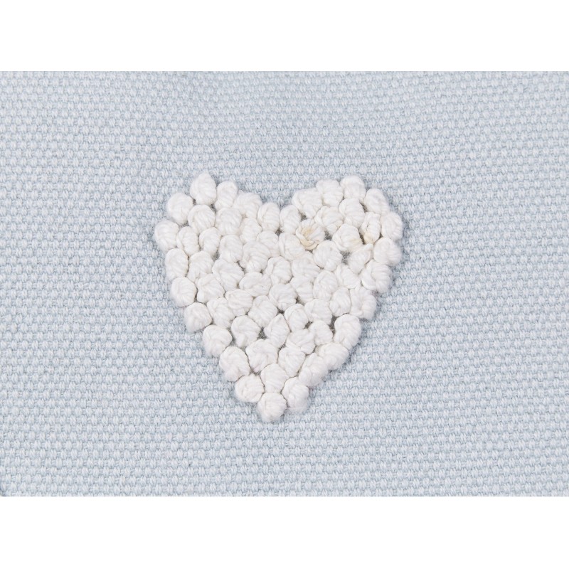 Bawełniana poduszka dekoracyjna w serca 45 x 45 cm szara GAZANIA