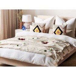 Koc DEOGHAR Bawełna 130 x 180 cm Beżowy