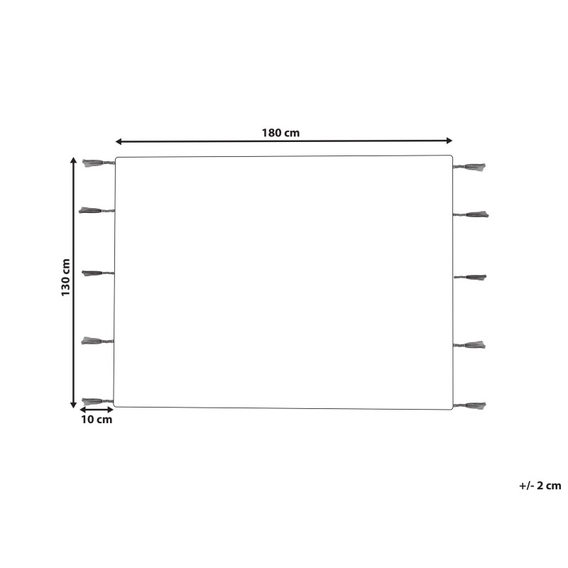Koc DEOGHAR Bawełna 130 x 180 cm Beżowy
