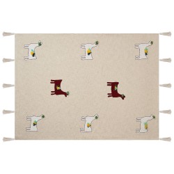 Koc DEOGHAR Bawełna 130 x 180 cm Beżowy