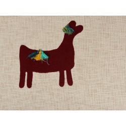 Koc DEOGHAR Bawełna 130 x 180 cm Beżowy