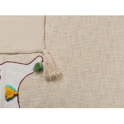 Koc DEOGHAR Bawełna 130 x 180 cm Beżowy