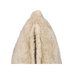 Poduszka dekoracyjna PILEA Sztuczne futro 45 x 45 cm Beżowy Jednolity