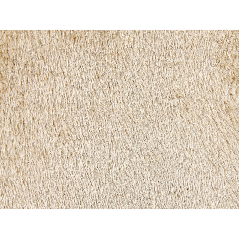 Poduszka dekoracyjna PILEA Sztuczne futro 45 x 45 cm Beżowy Jednolity