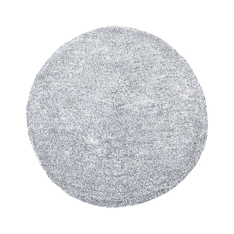 Dywan shaggy okrągły ⌀ 140 cm szary melanż DEMRE