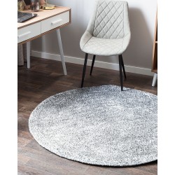 Dywan shaggy okrągły ⌀ 140 cm szary melanż DEMRE