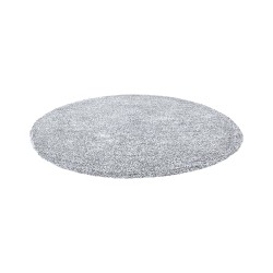 Dywan shaggy okrągły ⌀ 140 cm szary melanż DEMRE