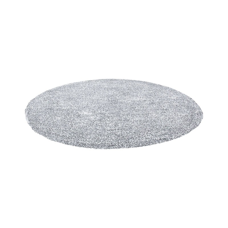 Dywan shaggy okrągły ⌀ 140 cm szary melanż DEMRE