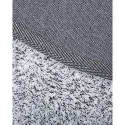 Dywan shaggy okrągły ⌀ 140 cm szary melanż DEMRE