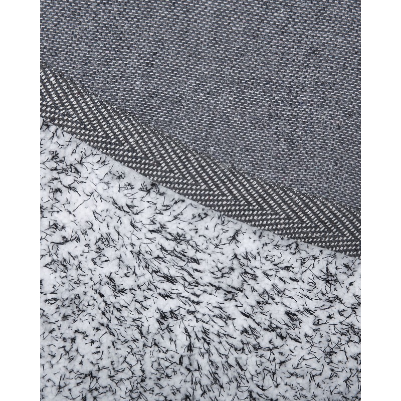 Dywan shaggy okrągły ⌀ 140 cm szary melanż DEMRE