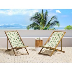 Zestaw 2 wymiennych tkanin do leżaków ogrodowych ANZIO/AVELLINO Różowy