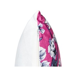 Zestaw 2 poduszek dekoracyjnych KOELERIA Welur 45 x 45 cm Fuksja Wzór kwiatowy